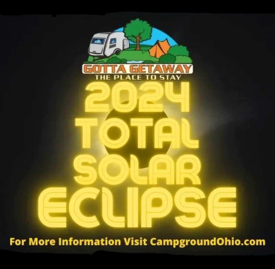 A neon sign that says 2024 total solar eclipse.