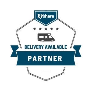 A badge that says delivery available partner