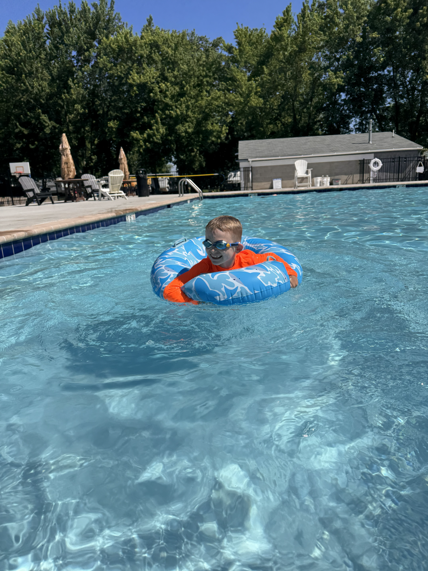 Fun at the heated pool